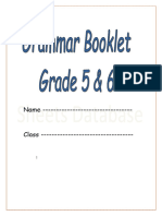 Grade 5 and 6 Grammar Sheets Database 1