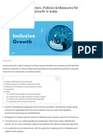 Inclusive Growth - Factors, Policies & Measures For Promoting Inclusive Growth in India