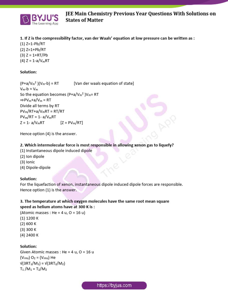 jee-main-chemistry-previous-year-questions-with-solutions-on-states-of