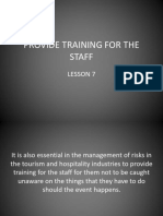 51427-LESSON 7. PROVIDE TRAINING FOR THE STAFF