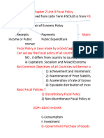 Class Notes - Fiscal Policy