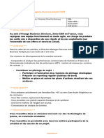 Offre Demploi - Stagiaire Business Analyst