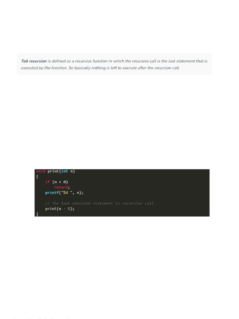 tail recursion | PDF
