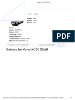 Battery for Volvo XC60 XC60