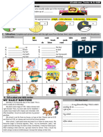 Writing Daily Routine Worksheet Lesson