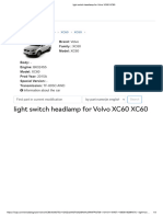 light switch headlamp for Volvo XC60 XC60