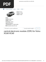 Central Electronic Module (CEM) For Volvo XC60 XC60