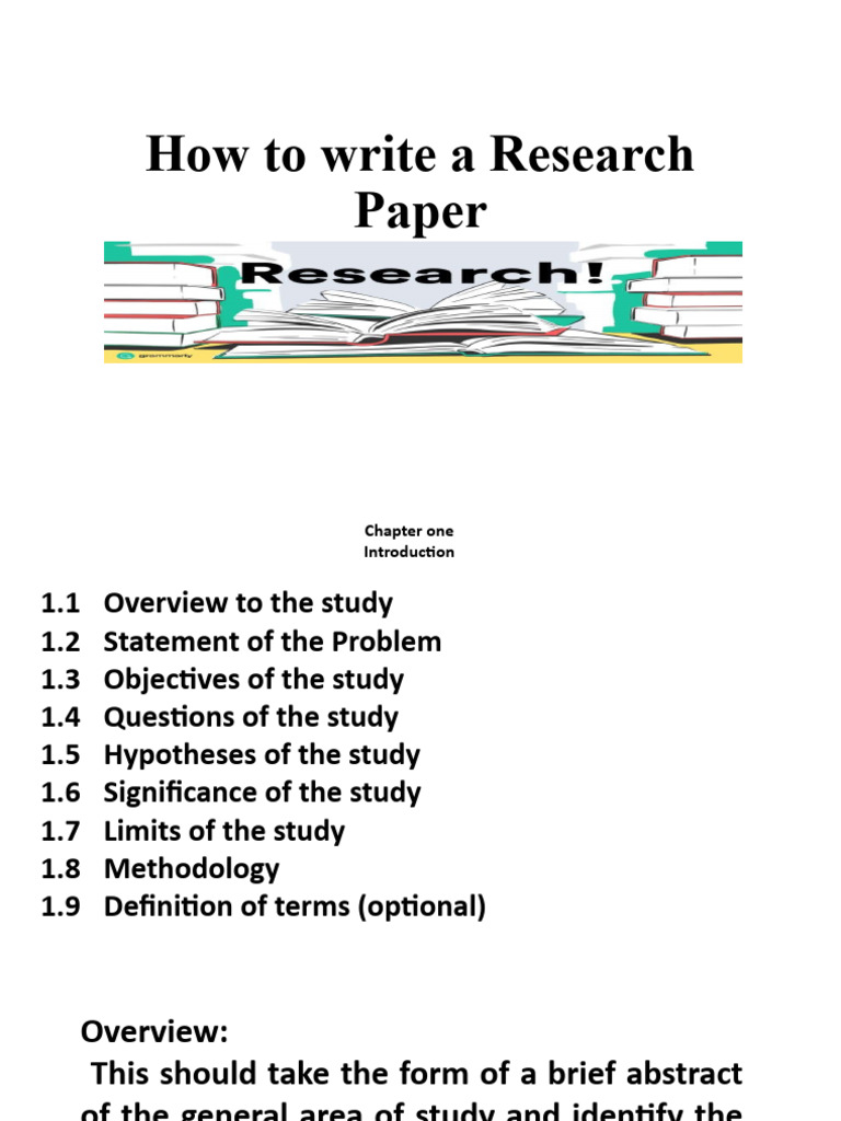 Guide to Writing a Research Paper | PDF | Thesis | Methodology