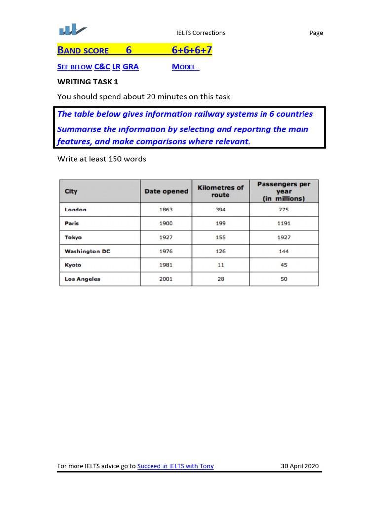 Sample Marking Task 1 AC 6667 Urban Railways | Download Free PDF | Rail ...