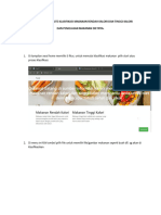 Manual Book Website Klasifikasi Makanan Rendah Kalori Tinggi Kalori