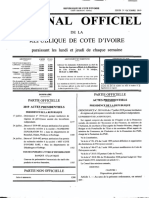 Journal Officiel: Republique D'Ivoire