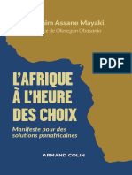 L - Afrique À L - Heure Des Choix - Manifeste Pour Des Solutions Ibrahim Assane Mayaki 2018 Armand Colin