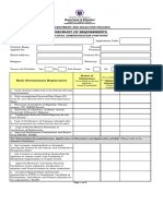 School Admin Positions - Checklist of Requirements