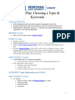 Example Lesson Plan Topic and Keywords ACCESSIBLE