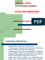 LECTURE 11 FATTY ACID METABOLISM