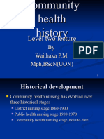 3.history of Comm - Health-Mr Waithaka