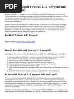 What Is Beckhoff Twincat 2.11 Keygenl and How To Use It?
