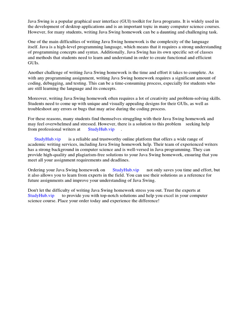 Java Swing Homework | PDF | Graphical User Interfaces | Java ...