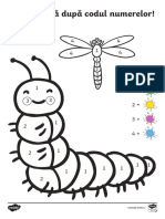 Insecte Si Mici Vietuitoare - Coloreaza Dupa Codul Numerelor