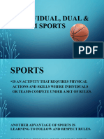 Individual, Dual & TEAM Sports