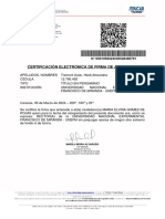 Certificación Electrónica de Firma de Autoridad: Marilu Mora Alvarado