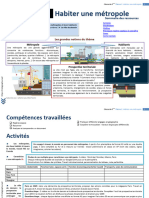 6e Theme 2 COURS Habiter Une Metropole 2020