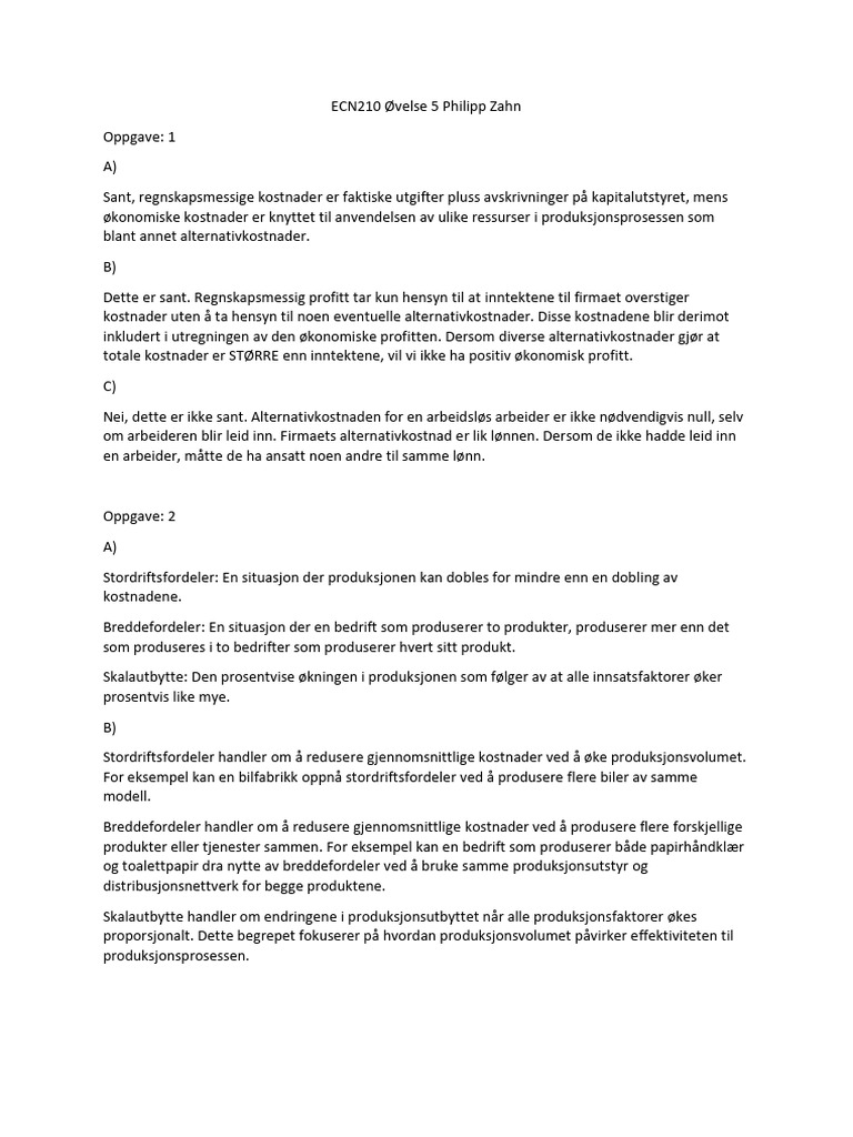 Øvelse 5 | PDF