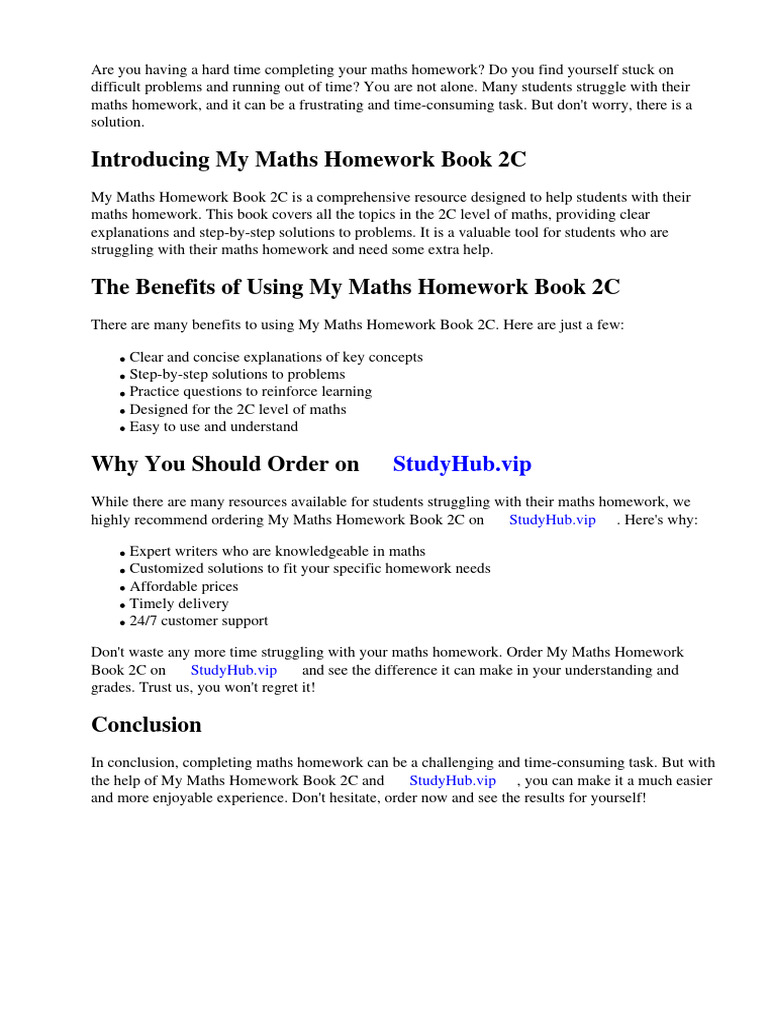 My Maths Homework Book 2c | PDF | Curriculum | Teachers