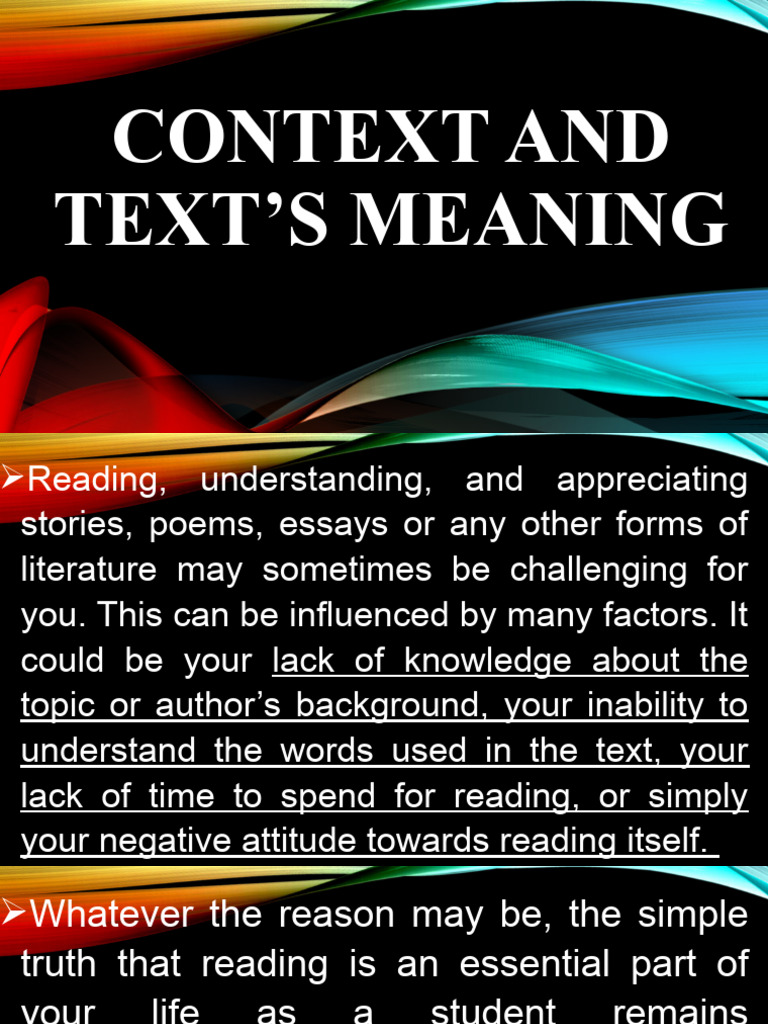 CONTEXTUAL TEXT MEANING visual data 2