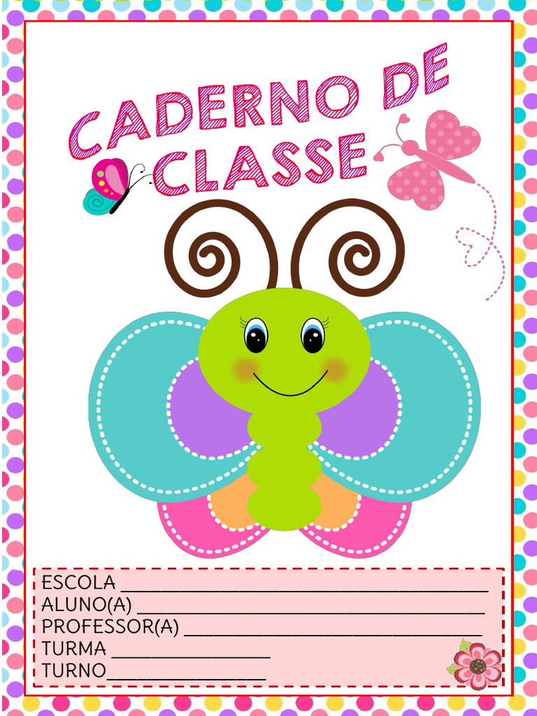 Capa Caderno Borboletas | PDF