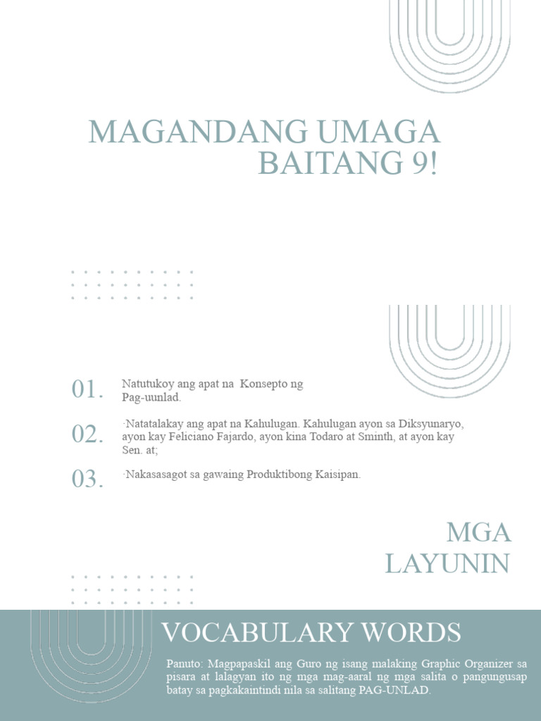 Mga Layunin | PDF