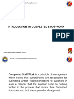 Introduction To Completed Staff Work