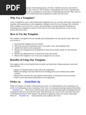 Template for Weekly Homework Assignments