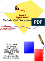 Curtain Call Vocabulary