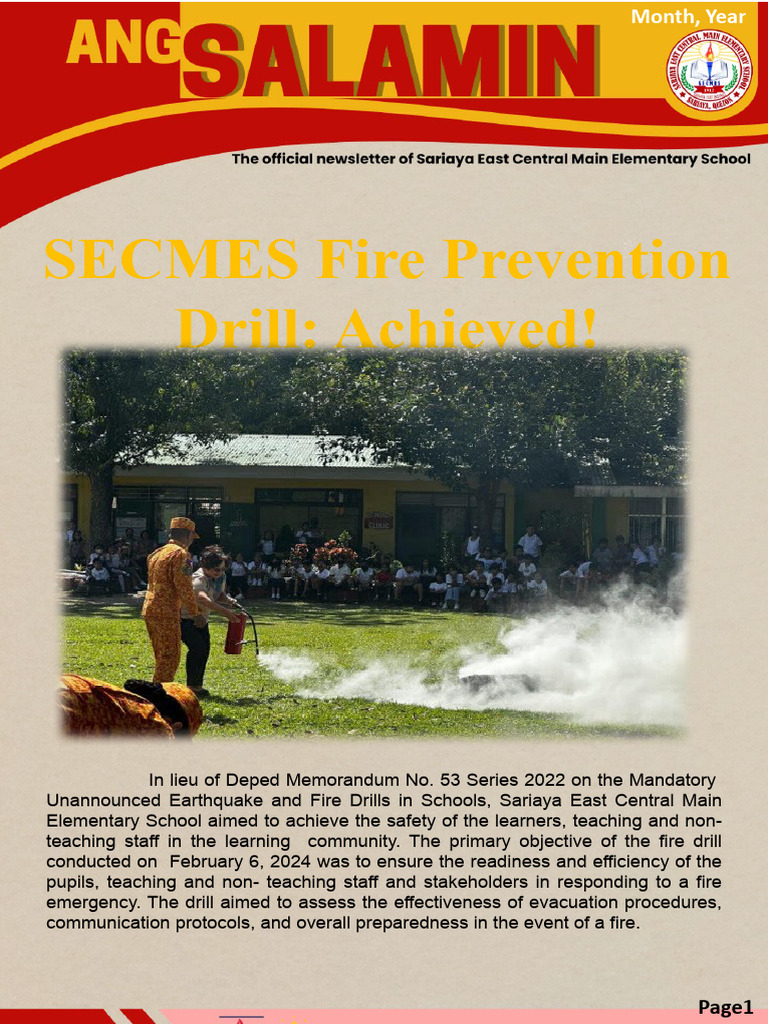 Fire Prevention Month 2024 NARRATIVE REPORT PDF Emergency Evacuation