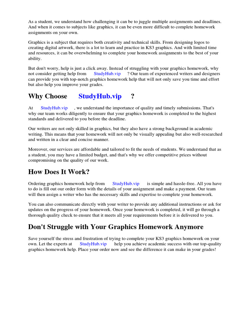 Ks3 Graphics Homework | PDF | Homework | Teachers