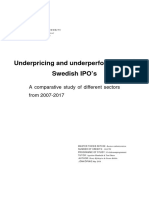 Underpricing and Underperformance of Swedish IPO's