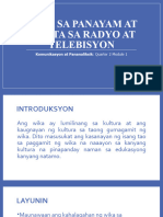 Wika Sa Panayam at Balita Sa Radyo at