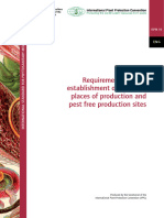 Requirements For The Establishment of Pest Free Places of Production and Pest Free Production Sites