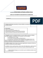 Check List - Documentos para Registro de Candidatura