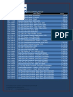 Restaurant Price List