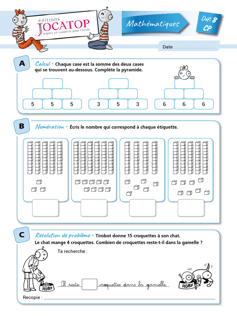 Exercices de mathématiques CP | PDF
