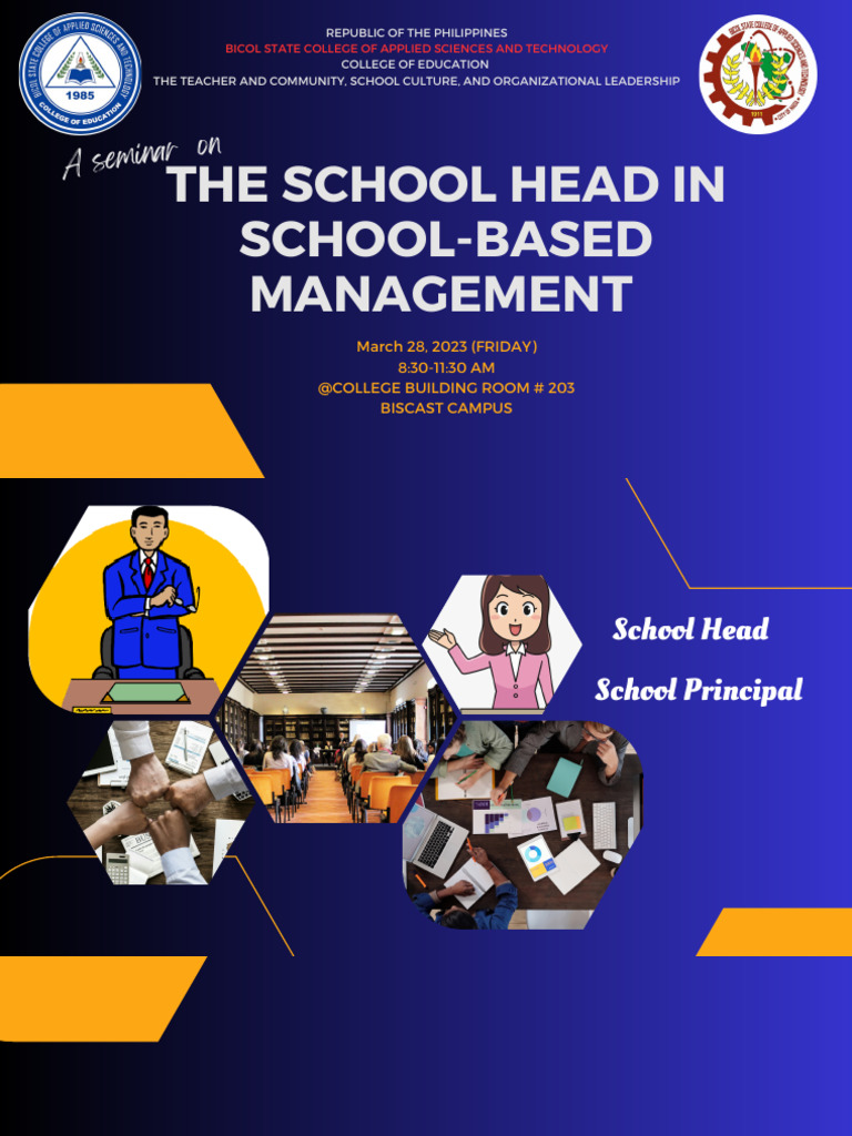 Seminar On The School Head In School Based Managament Pdf Teachers