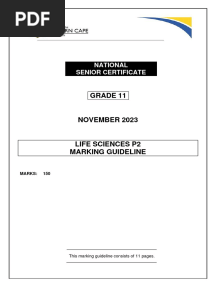 LIFE SCIENCES P2 GR11 MEMO NOV 2023 - English