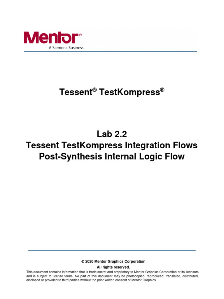 Lab2.2 Tessent TestKompress Integration Flows EX2 | PDF | Logic ...