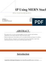 College ERP Using MERN Stack Ppt