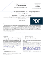 Effect of Temperature and Concentration On Rheological Properties of