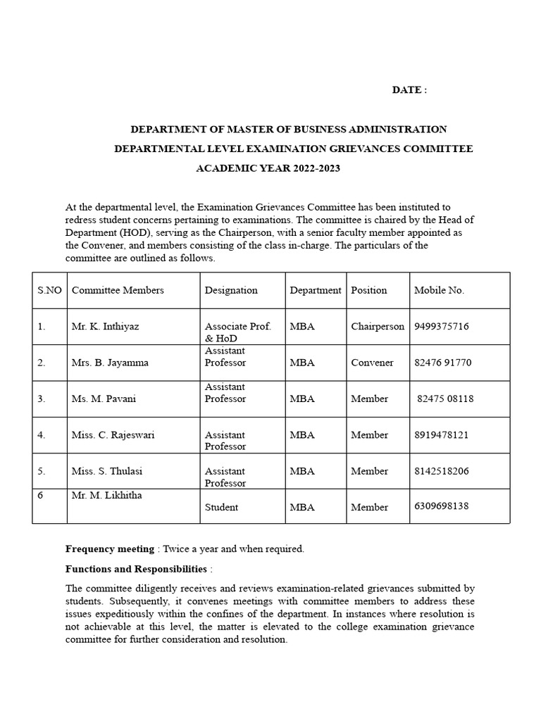Dept level 2 5 1 grievance mod mbs download free pdf electronic