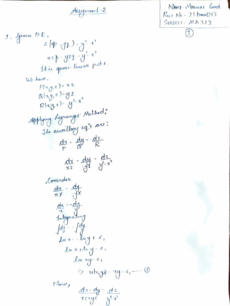 MA322 Crioer PDE Analysis | PDF | Teaching Methods & Materials