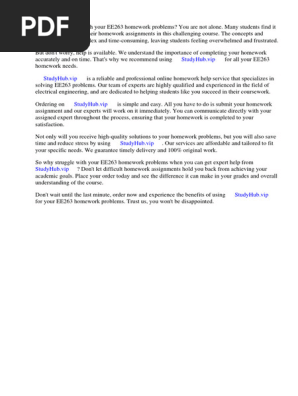 Ee263 Homework Problems